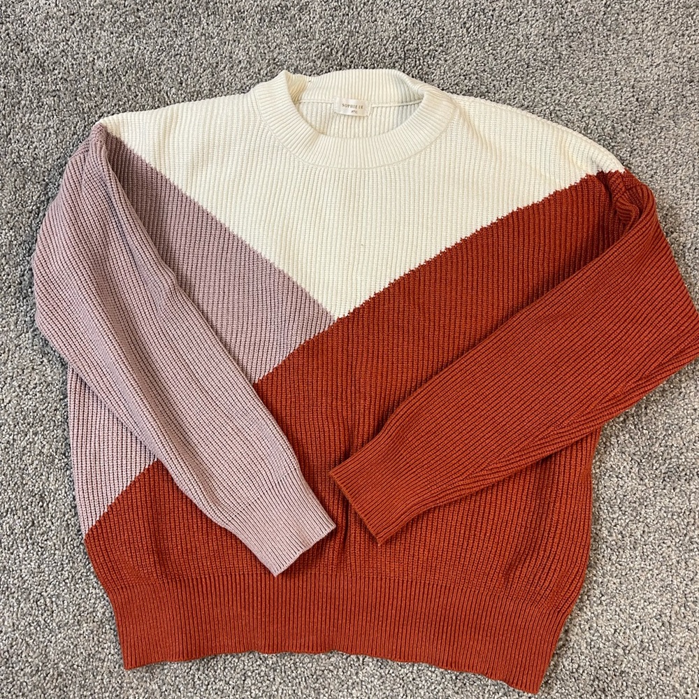 Color block sweater